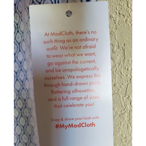 MODCLOTH Women's S Joggers Pants Be Kind Unwind Drawstring Waist Blue Silver NEW - Picture 6 of 10